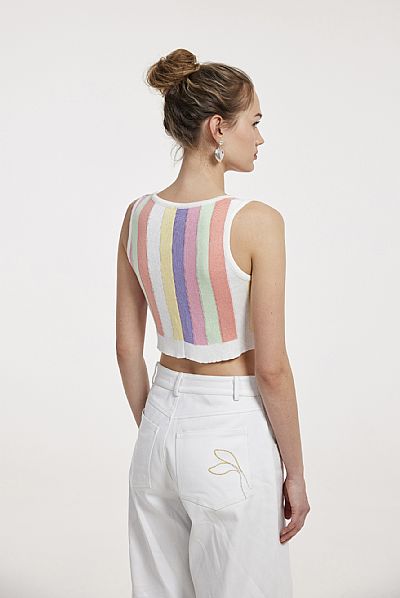 ROSEL TOP MERMAID STRIPES